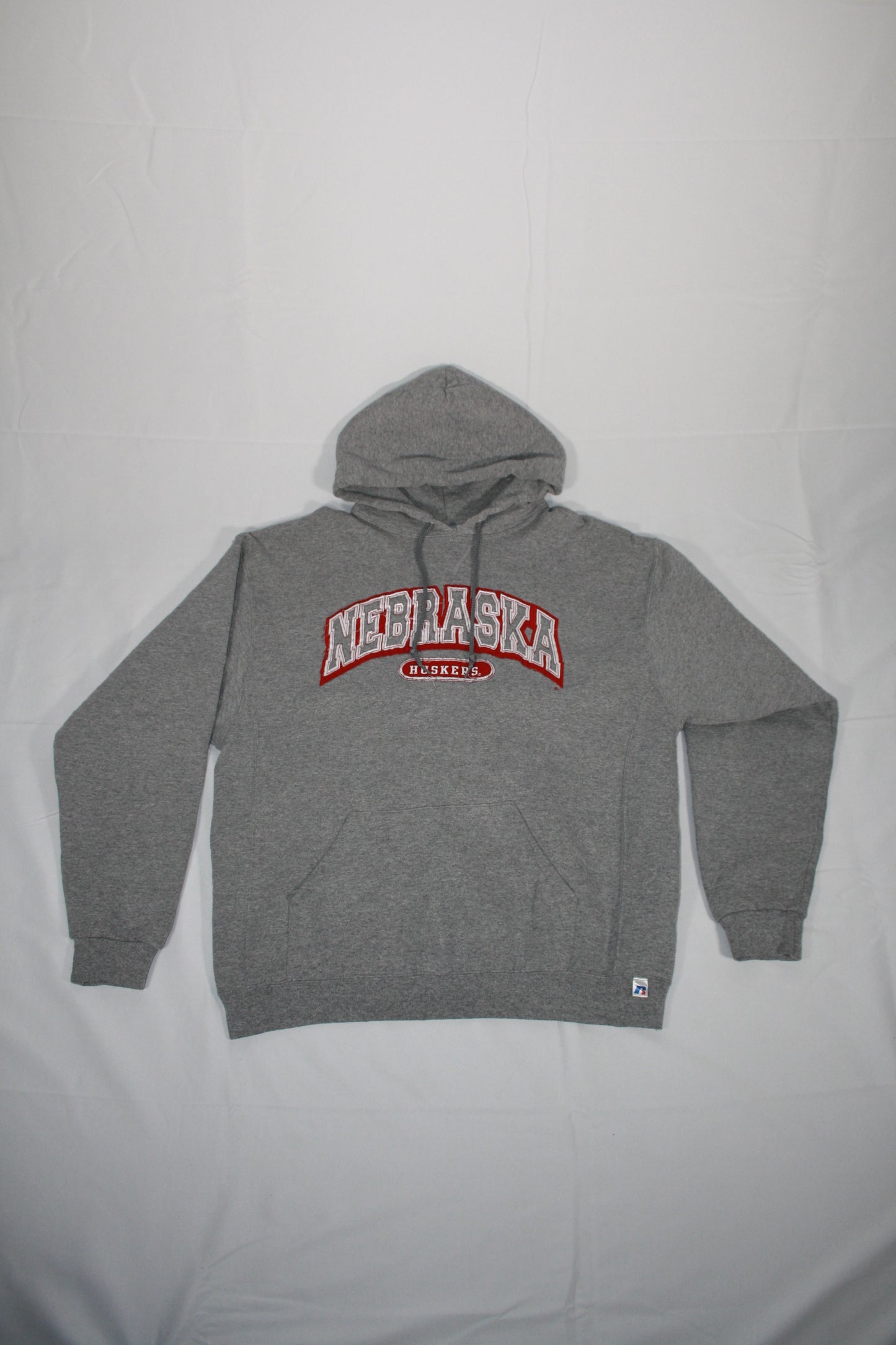 Vintage Nebraska Huskers Embroidered Hoodie (XL)