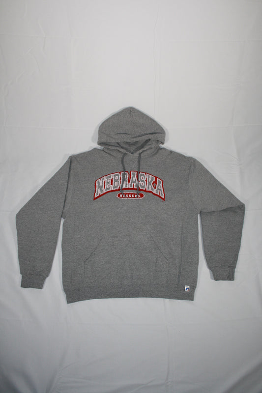 Vintage Nebraska Huskers Embroidered Hoodie (XL)