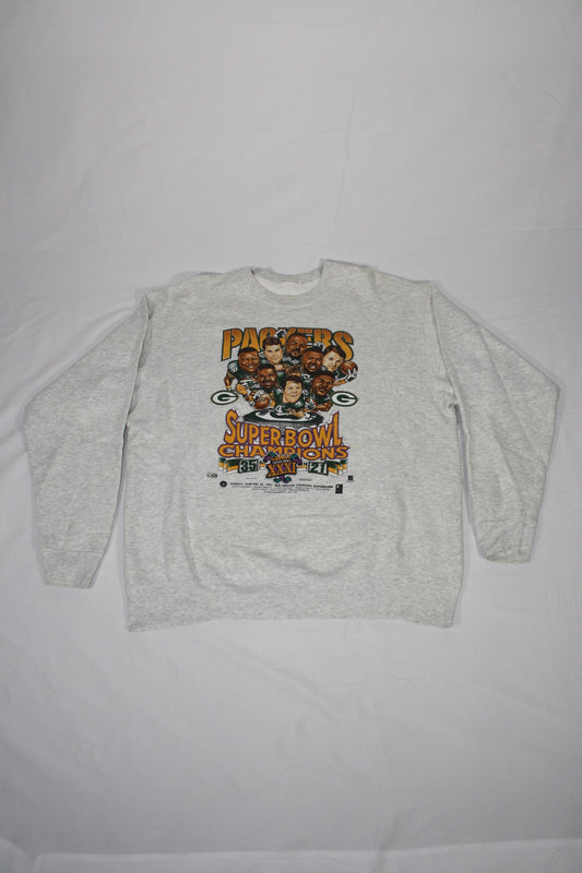 Vintage Super Bowl XXXI Champions Green Bay Packers Printed Sweater (XL)