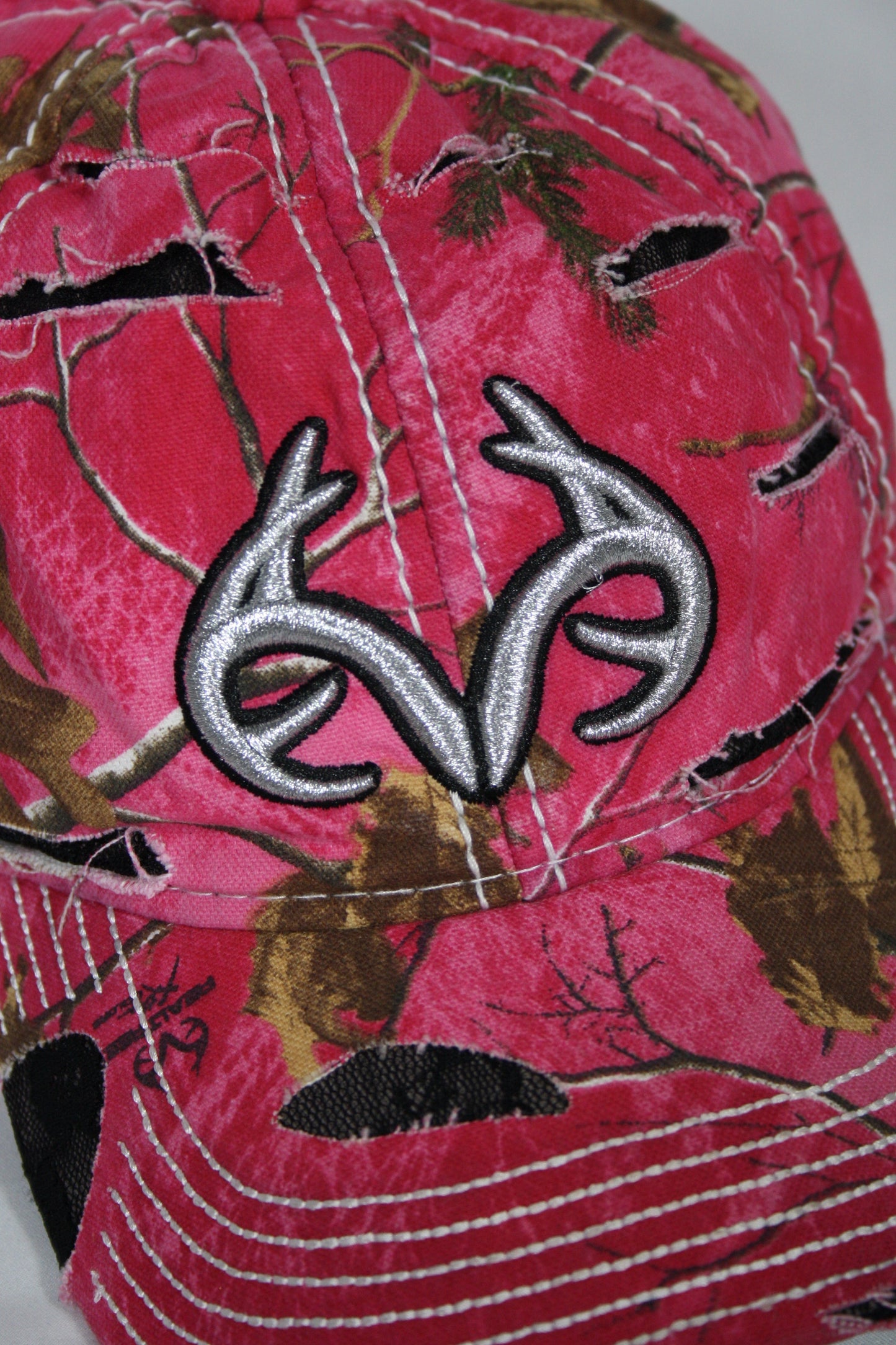 Vintage Distressed Pink Realtree Cap