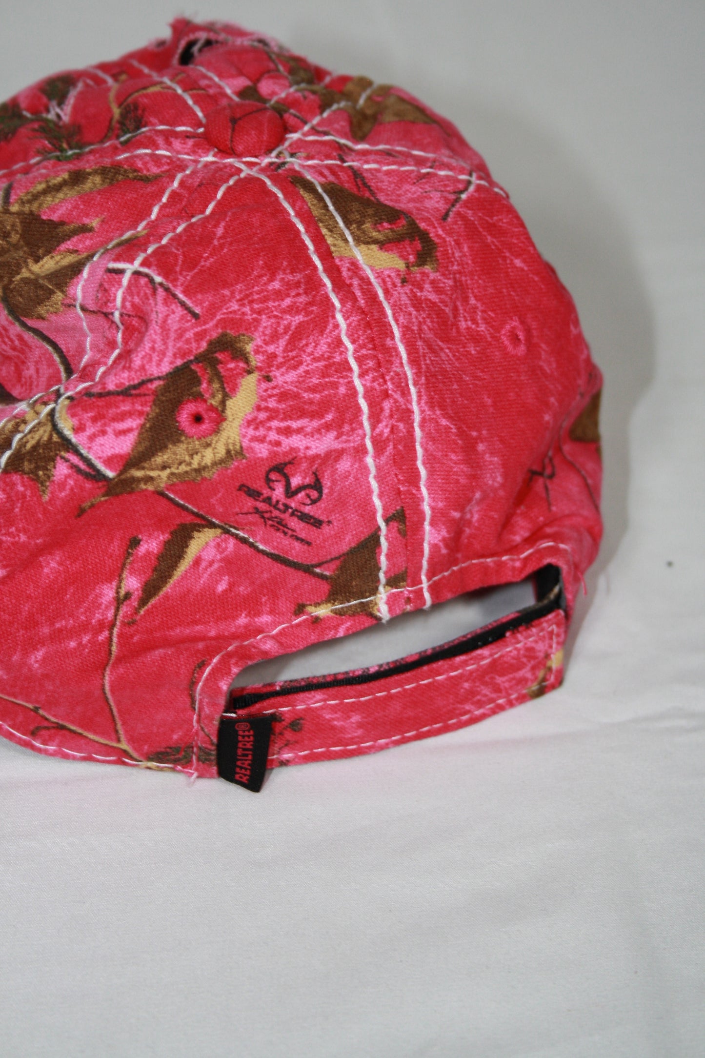 Vintage Distressed Pink Realtree Cap