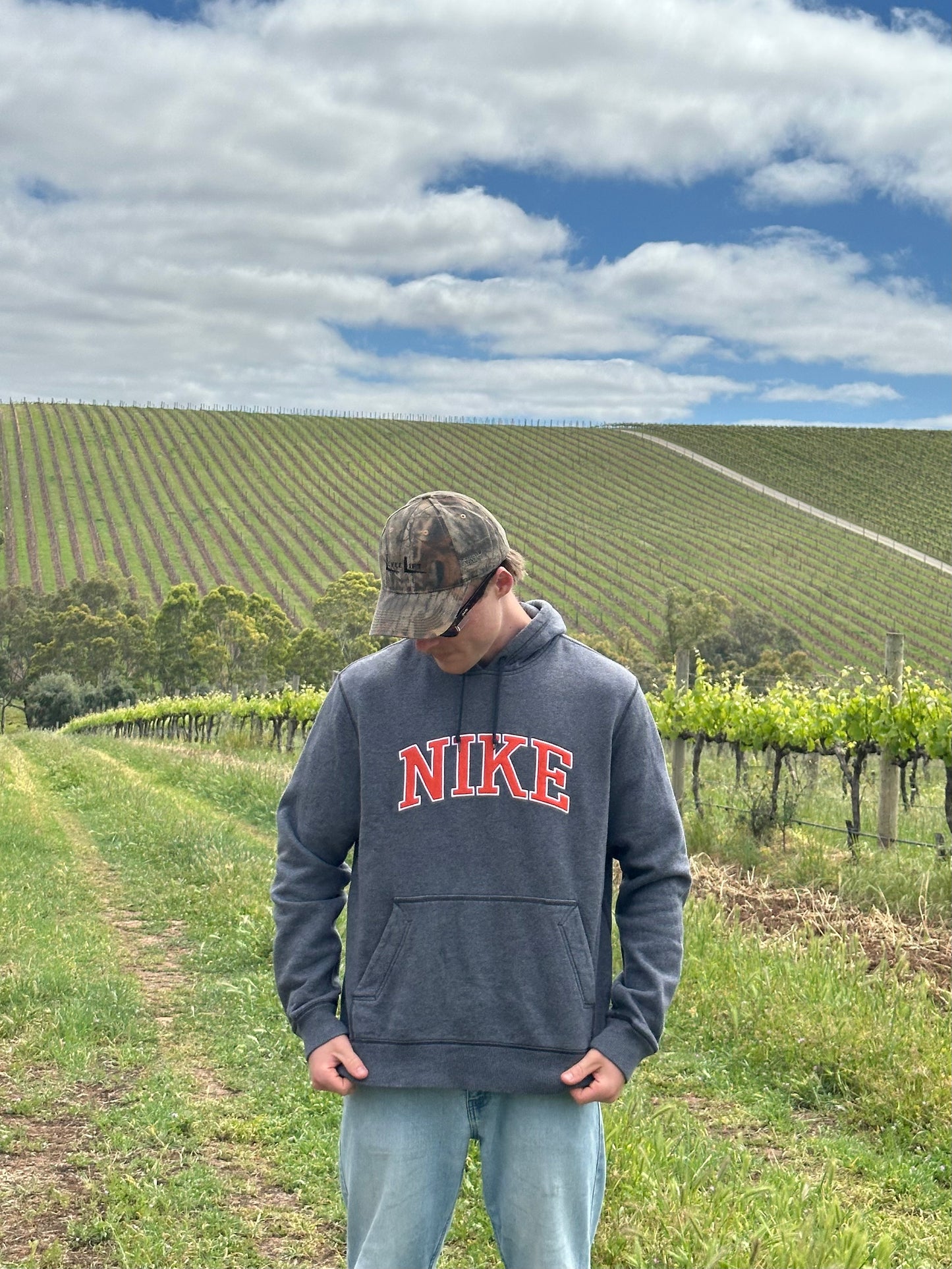 Vintage Nike Embroidered Hoodie (L)