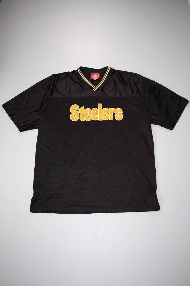 Vintage 90's Steelers Mesh Embroidered Tee (XL)