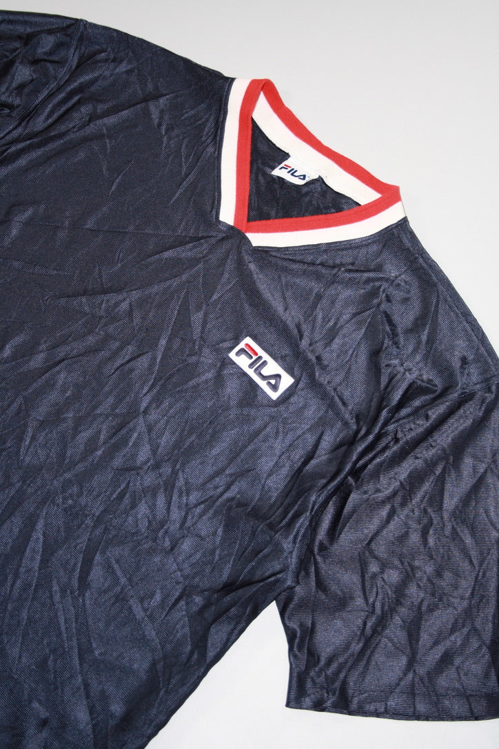 Vintage 90's Fila Mesh Embroidered Tee (XL)