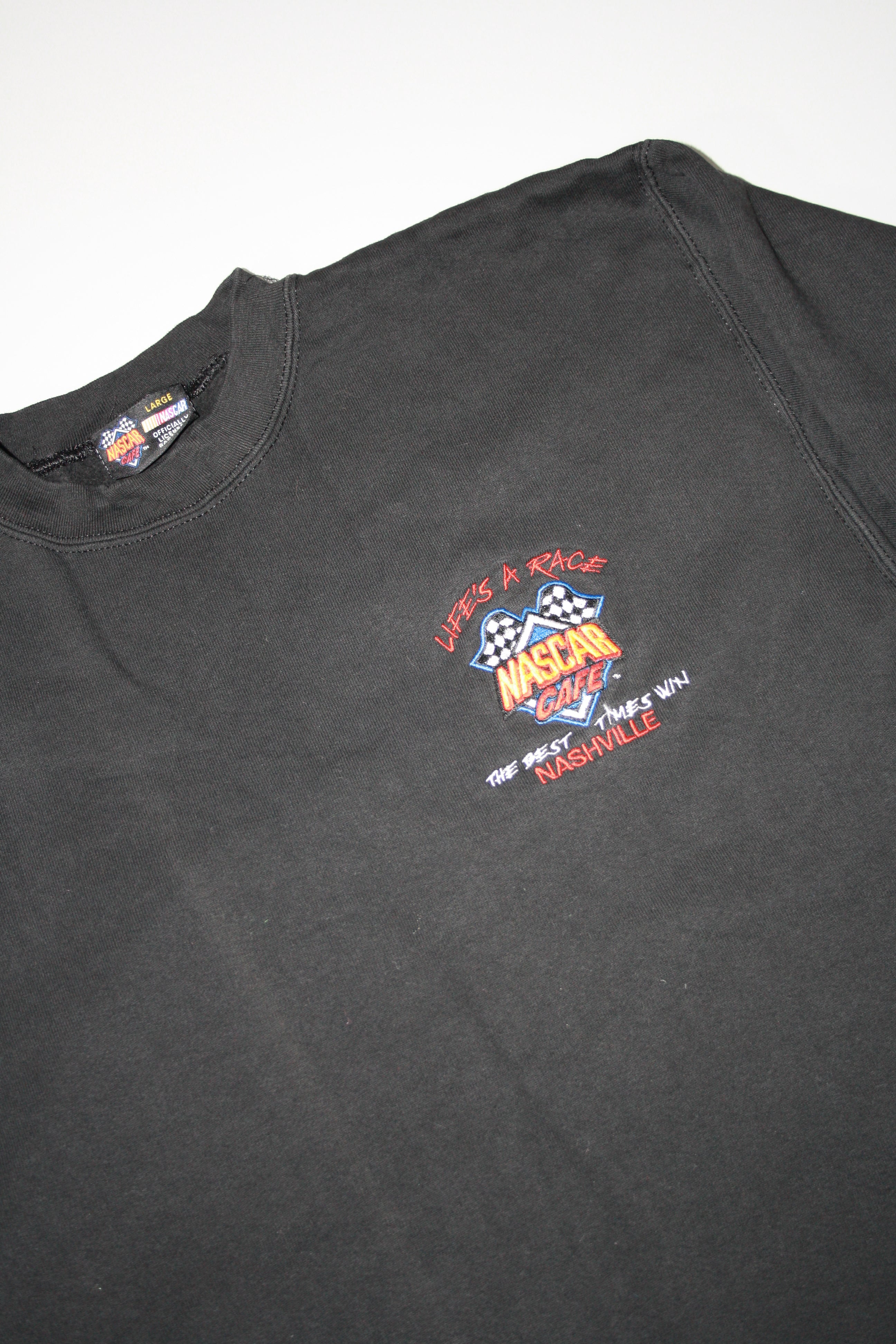 Vintage Nascar Cafe Embroidered Sweater (L)