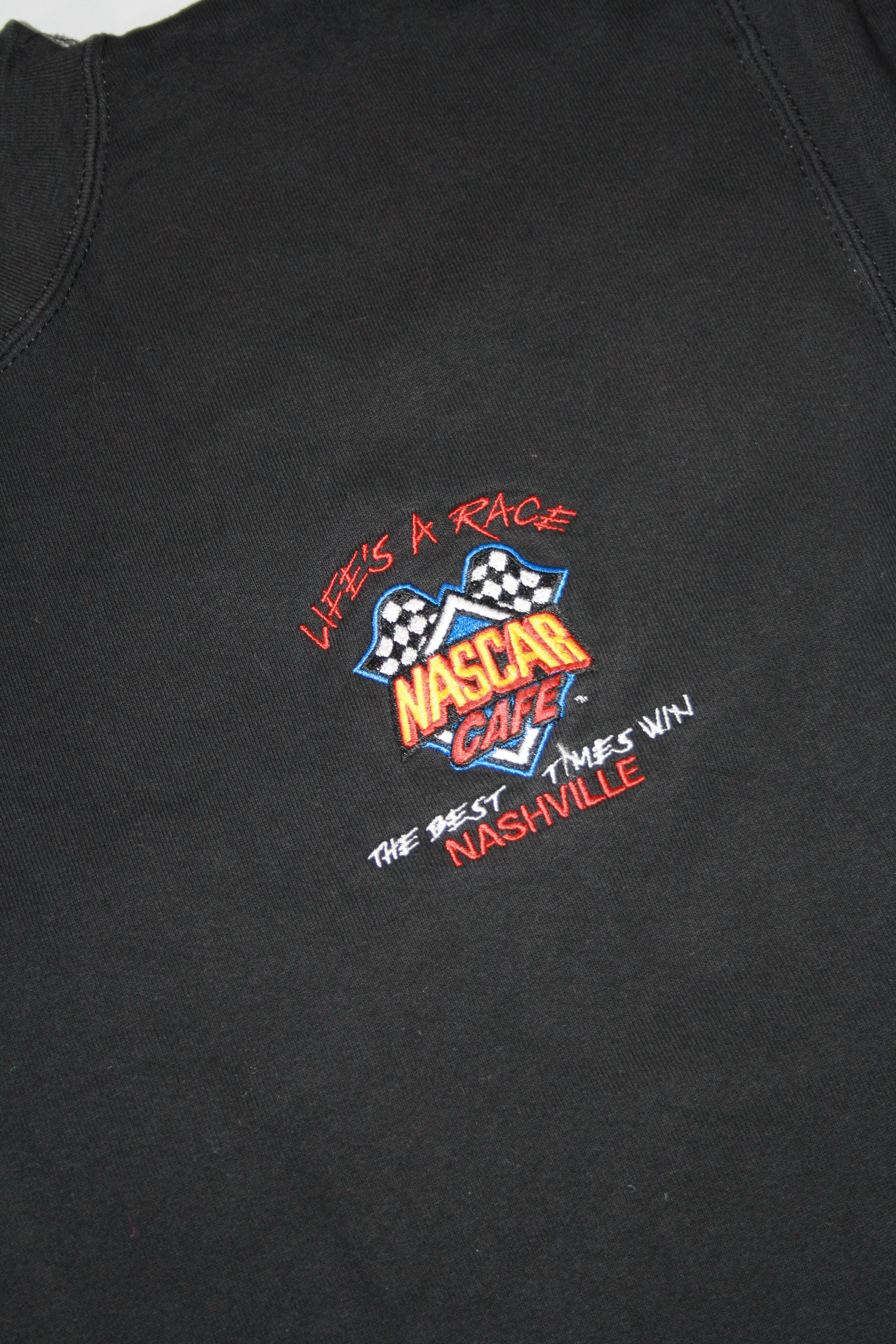 Vintage Nascar Cafe Embroidered Sweater (L)