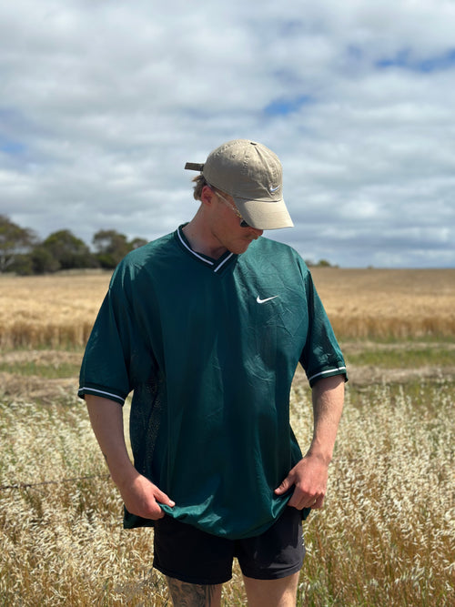 Vintage 90's Nike Mesh Embroidered Tee (XL)