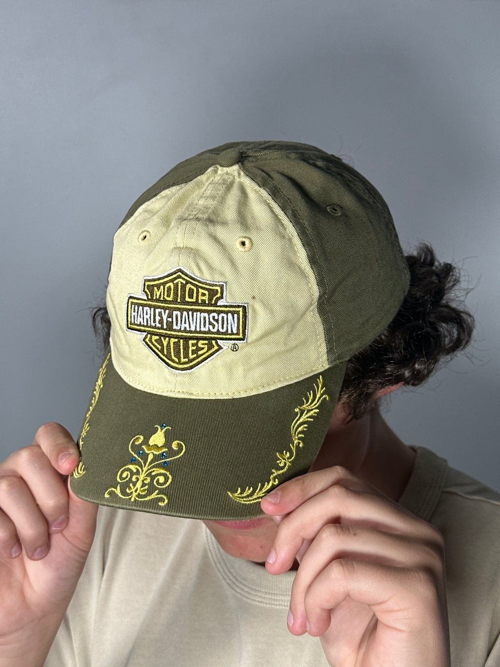 Vintage Harley Davidson Embroidered Cap