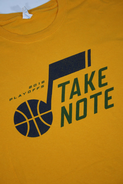 Vintage Utah Jazz 2018 Playoffs 'Zions Bank' Printed Tee (XL)