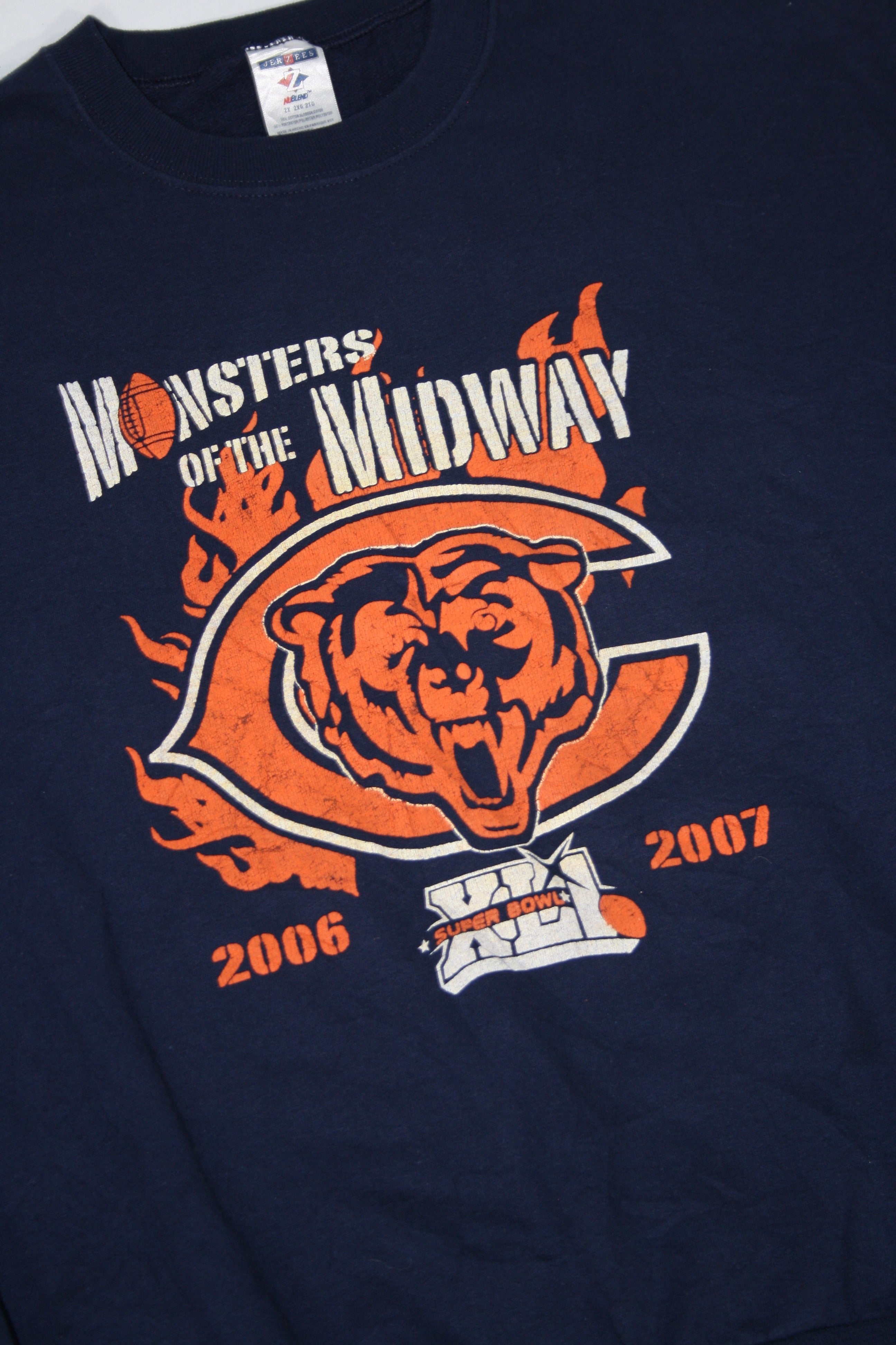 Vintage Monsters Of The Midway Super Bowl XLI Printed Sweater (2XL)