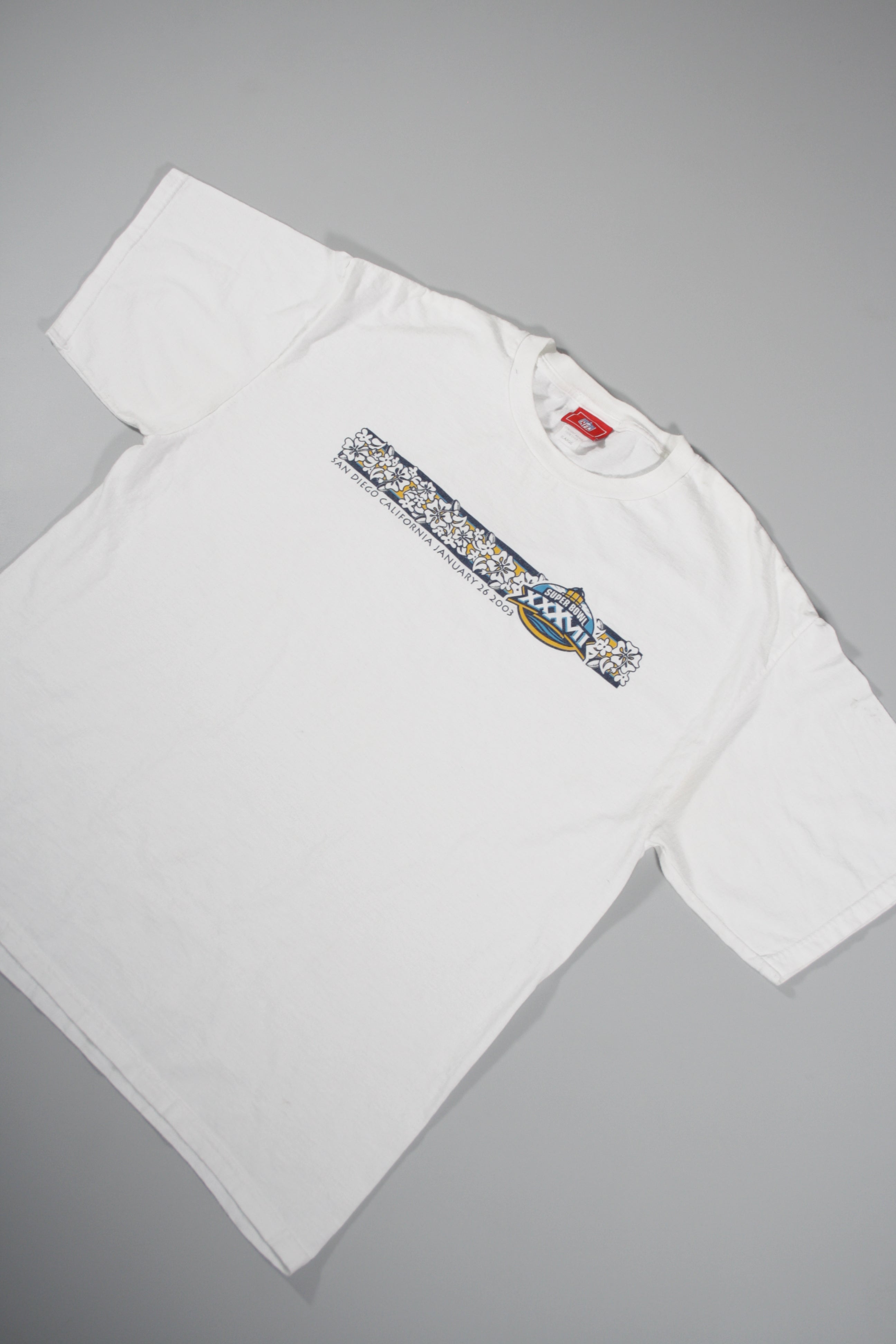 Vintage San Diego California '2003' Super Bowl Printed Tee (XL)