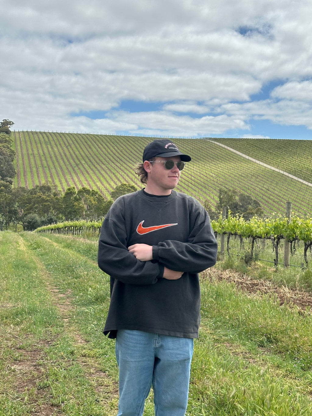 Vintage Nike Tick Embroidered Sweater (XL/2XL)