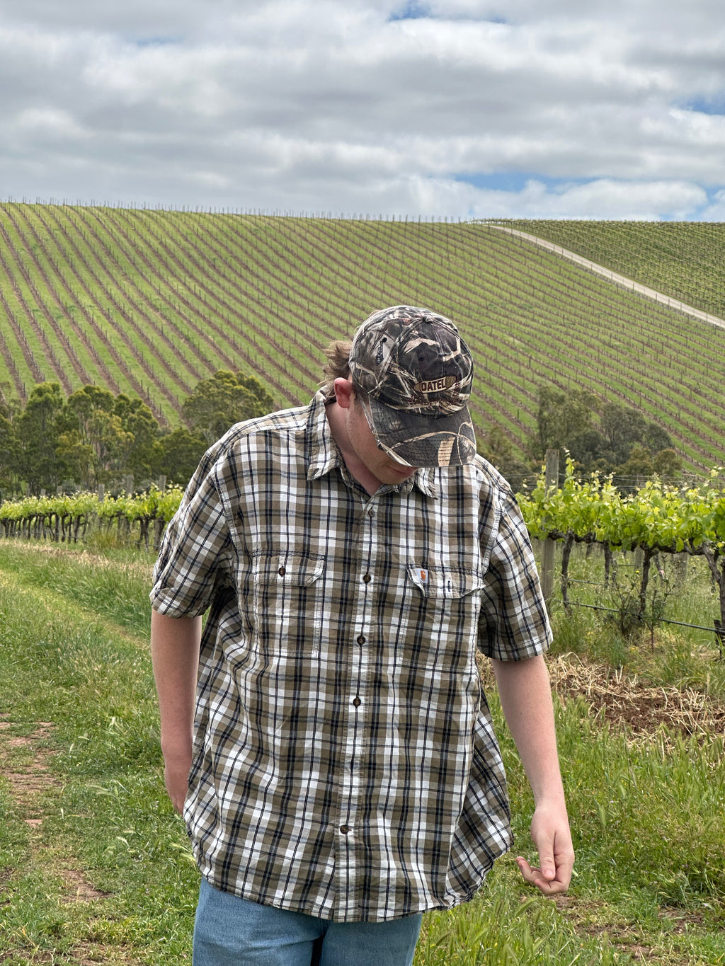 Vintage Carhartt Button Up Shirt (2XL)